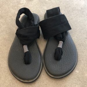 Sanuk Black Yoga Sling Sandal 8